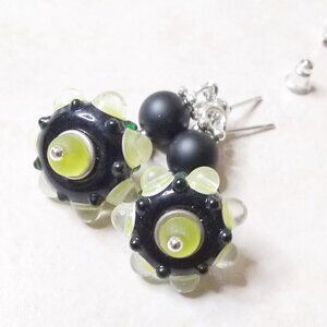 Knobby Nubby Handmade European Charm Beads! Sexy One-of-a-kind Dangle Earrings!